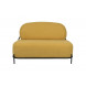 POLLY - Kleines Sofa aus gelbem Stoff