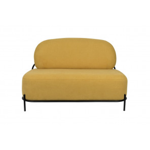POLLY - Small yellow fabric sofa