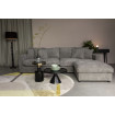 SENSE - sofá gris combinado con reposapiés