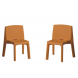 Q4 - Set di 2 sedie da esterno Slide arancioni