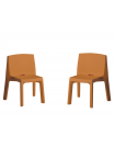 Q4 - Lot de 2 chaises orange d'extérieur Slide