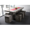 Table beton massif cire
