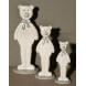 3 statuette di orso in legno