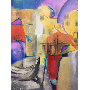 Pintura abstracta Venecia