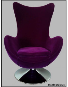 Fauteuil design couleur Prune