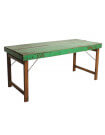 VINTAGE - Tavolo pieghevole in legno verde