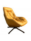 TREK - Modern armchair yellow leather look