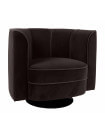 FLOWER - Art Deco black velvet armchair