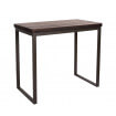NEVADA - Tavolo da bar 120 cm acciaio/legno massiccio scuro