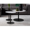 Set of 3 side tables Snow