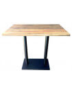OLDWOOD- Bar table with used aspect wooden top