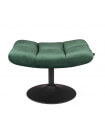 HOCKER - Green velvet footstool