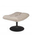 HOCKER - Gray fabric footstool